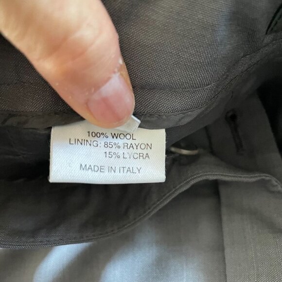 Marlowe Italy Two Piece Wool Pant Suit Set Women's Size 40 Gray Jacket & Pants - Picture 12 of 12